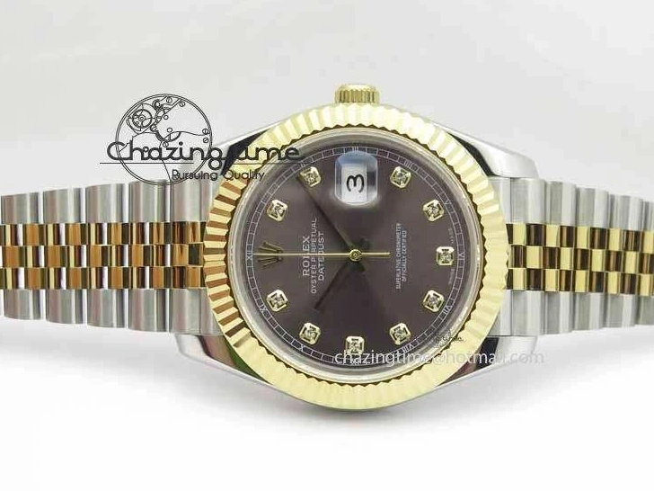 Dial Bracelet Maker II Jubilee SS 41mm Best Edition Diam YG A2813 Gray On BP DateJust 0224